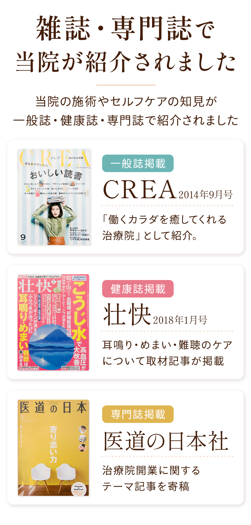 雑誌掲載実績